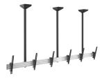 Equip Pro - Klammer - für 3 LCD-Anzeigen - Kunststoff, Aluminium, Stahl - Schwarz, Silber - Bildschirmgröße